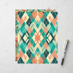 Lámina La puesta de sol sobre el papel de cuadernillo con