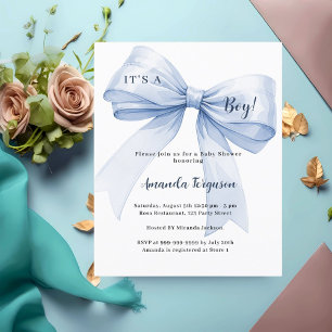 Lámina La reverencia azul es una invitación de Baby Showe