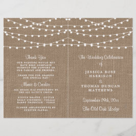 Lámina La Rustic Burlap String ilumina la colección Boda