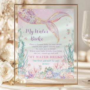 Lámina La sirena de presupuesto Baby Shower Mi juego de d