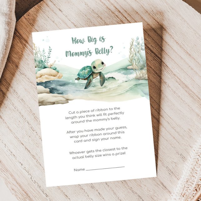 Lámina La tortuga marina Baby Shower: el juego de las mam (Sea Turtle Baby Shower Game)