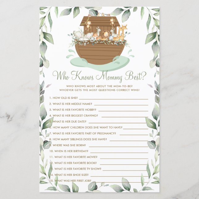 Lámina La vegetación arca de Noé que conoce a mi mejor pa (Anverso)