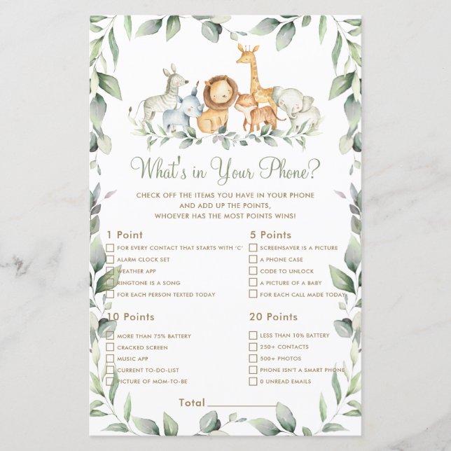 Lámina La vegetación de los animales de la jungla lo que  (Anverso)