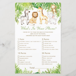 Lámina La vegetación de los animales de la jungla lo que 