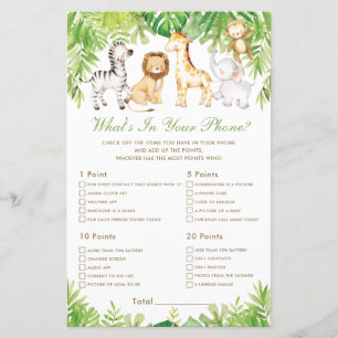 Lámina La vegetación de los animales de la jungla lo que