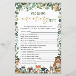 Lámina La vegetación de los animales de Woodland que cono