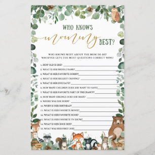 Lámina La vegetación de los animales de Woodland que cono