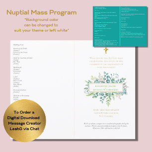 Lámina La vegetación deja a Boda católico en masa nupcial