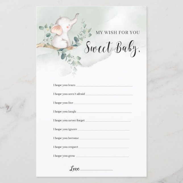 Lámina La vegetación del elefante boho desea un juego de  (Anverso)