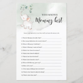 Lámina La vegetación elefante que conoce a mamá mejor jue