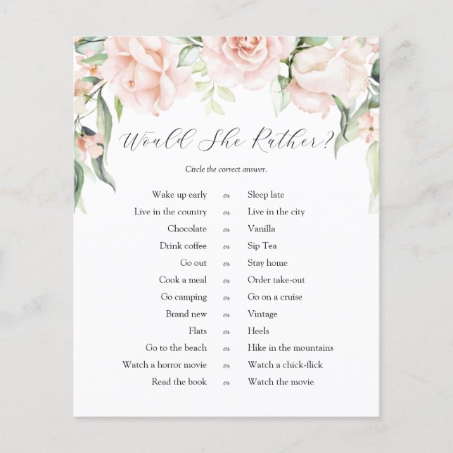 Lámina La vegetación floral de Rubor preferiría jugar (Anverso)