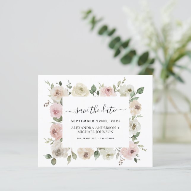 Lámina La vegetación floral rosa y turbia del presupuesto (Anverso de pie)