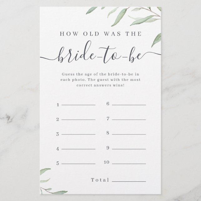 Lámina La vegetación mínima, la edad del juego de novias (Anverso)