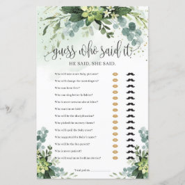 Lámina La vegetación moderna suculenta adivina quién dijo