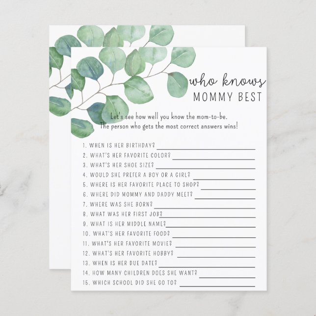 Lámina La vegetación - Quién conoce el mejor juego de mam (Anverso / Reverso)