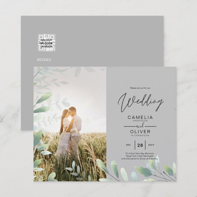 Lámina La vegetación todo en 1 deja al Boda de fotografía (Anverso / Reverso)