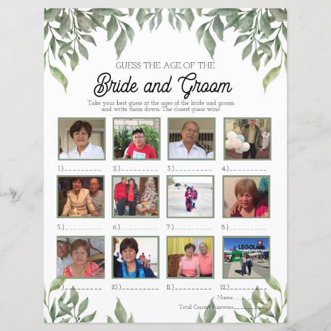 Lámina La verde adivina la era de la novia y el novio (Anverso)