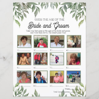 Lámina La verde adivina la era de la novia y el novio