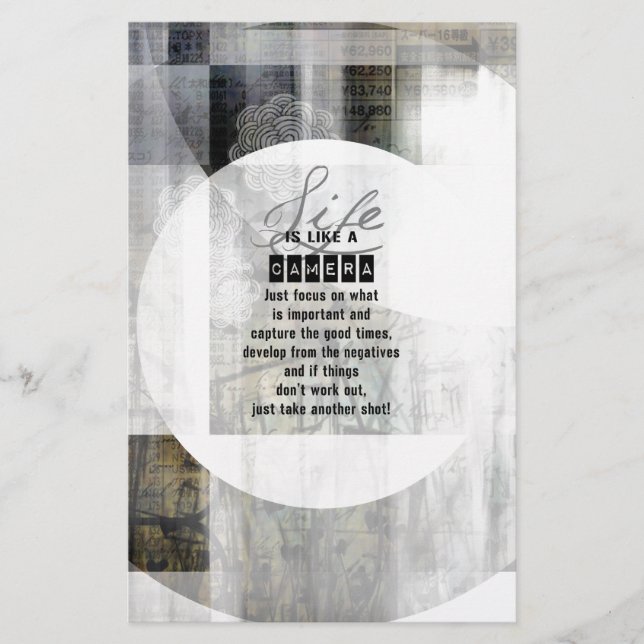 Lámina La vida es como una cámara (Anverso)