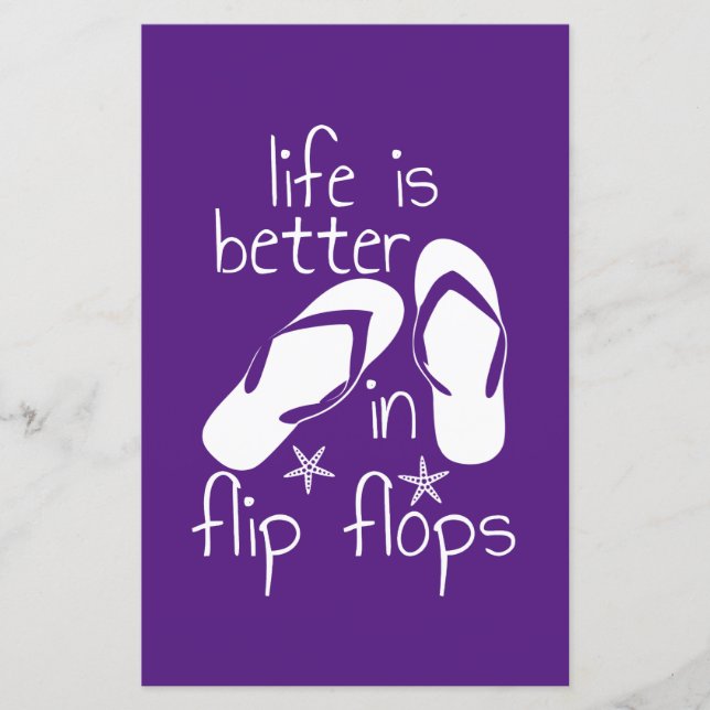 Lámina La Vida Es Mejor En Flip Flops (Anverso)