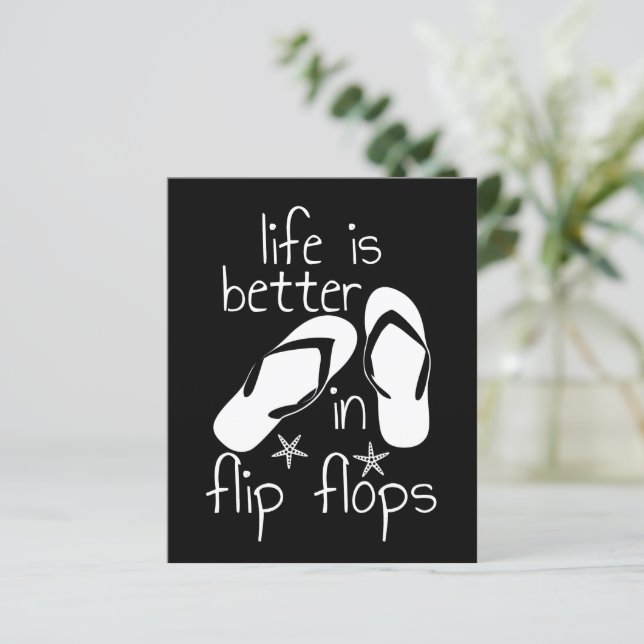 Lámina La Vida Es Mejor En Flip Flops (Anverso de pie)