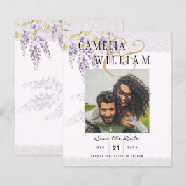 Lámina La Wisteria Púrpura Moderna Boda FOTOGRÁFICA Salva