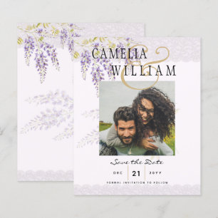 Lámina La Wisteria Púrpura Moderna Boda FOTOGRÁFICA Salva