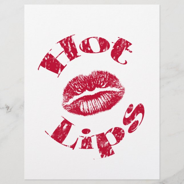 Lámina Labios calientes, labios rojos (Anverso)