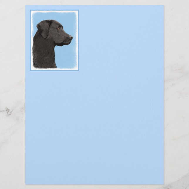 Lámina Labrador recuperador pintura negra original de per (Anverso)
