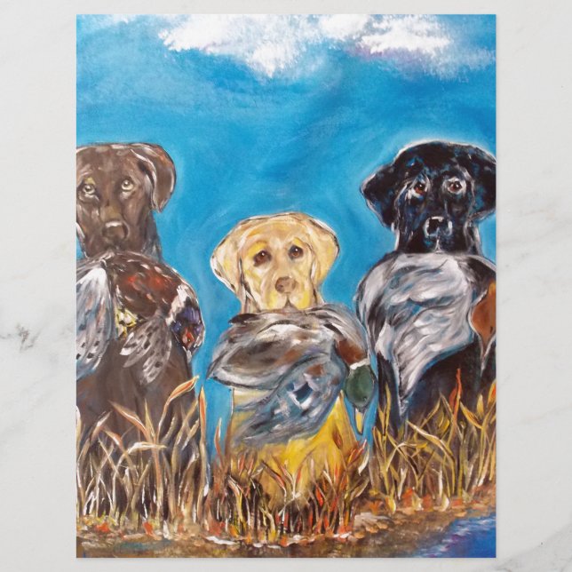 LÁMINA LABRADORES RETRIEVERS (Anverso)