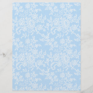 Lámina Lace blanco sobre papel de cuadernillo para artes