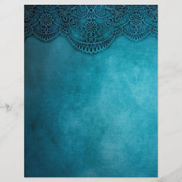 Lámina Lacy Turquoise Grunge Scrapbooking
