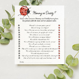 Lámina Ladybug Baby Shower Adivina quién es el juego de m