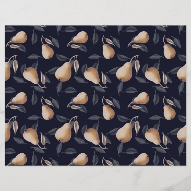 Lámina Lágrimas amarillos pálidos sobre fondo oscuro (Anverso)