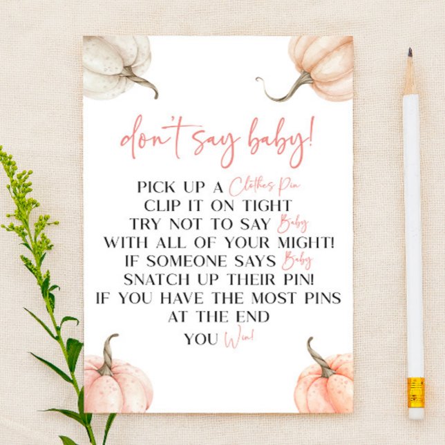 Lámina Las calabazas rosas caen, no dicen juego de Baby S (Subido por el creador)