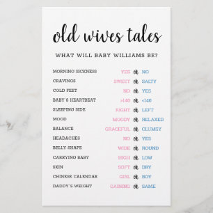 Lámina Las historias de viejas viejas género revelan jueg