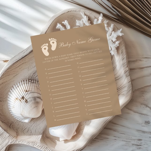 Lámina Las huellas marrones género revelan juego de nombr (Subido por el creador)