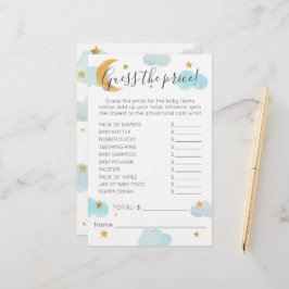 Lámina Las nubes Baby Shower de Moon & Stars adivinan el