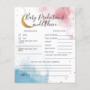 Lámina Las predicciones y consejos del bebé en la Luna