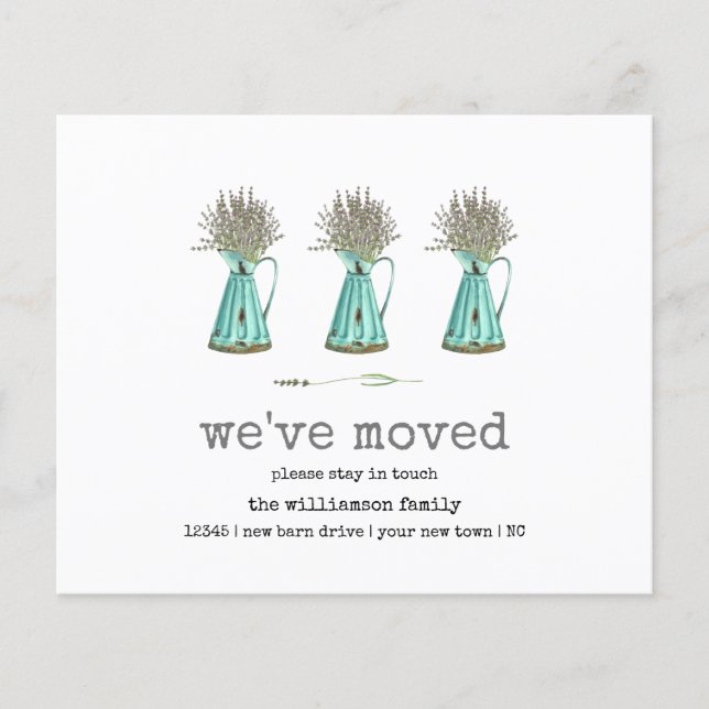 Lámina Lavanda de presupuesto Hemos movido la Invitación (Anverso)