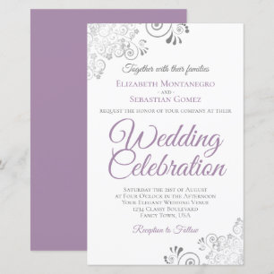 Lámina Lavanda en bodas blancas con presupuesto invitan a
