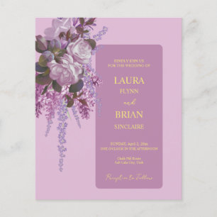 Lámina Lavanda, Lilacs, Rosas, Invitación a la Boda Presu