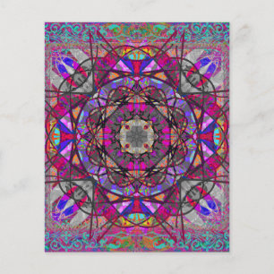 Lámina Lavender Aqua Boho Mandala Scrapbook Paper