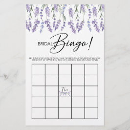Lámina Lavender Bridal Shower Bingo
