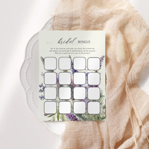 Lámina Lavender Floral Bridal Shower Bingo