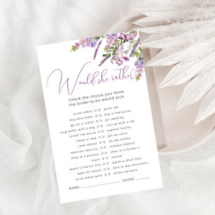 Lámina Lavender Floral Prefiere Un Juego De Novias