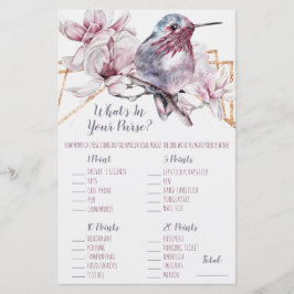 Lámina Lavender & Gold Hummingbird ¿Qué hay en tu bolso?