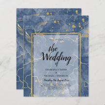 LeahG Blue Gold INK Resumen de boda