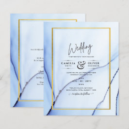 Lámina LeahG Blue Gold INK Resumen de boda