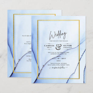 Lámina LeahG Blue Gold INK Resumen de boda
